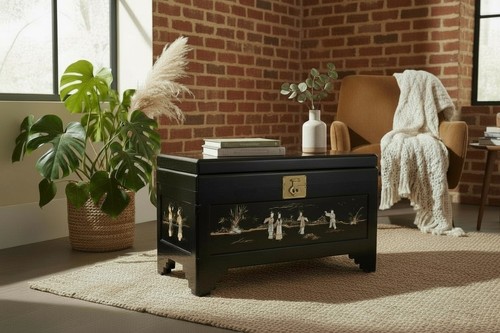 Vintage chinese black lacquer - chinese,